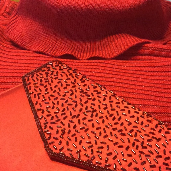 Red Shimmery Wweater by Calvin Klein NEW with Tags FAST SHIP ~ Soft and Comfy! - Picture 4 of 8